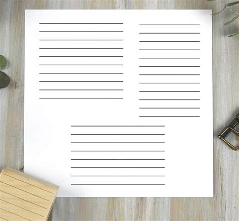 Journal Lines Stamp Journaling Lines Horizontal Lines Lined Page