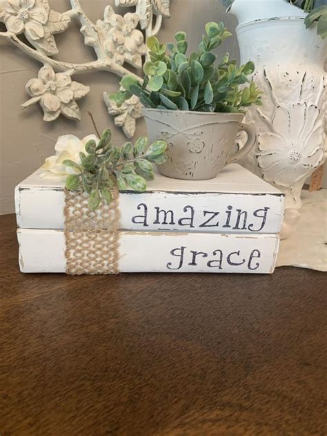 Decorative Book Stack Book Decor Farmhouse Decor This Is Etsy