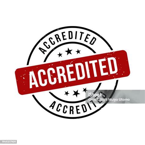 Accredited Stamp Accredited Grunge Round Sign Stock Illustration