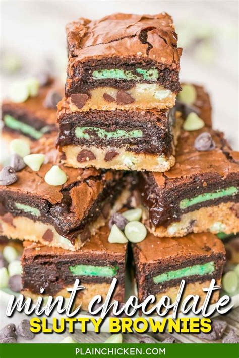 Mint Chocolate Slutty Brownies Plain Chicken