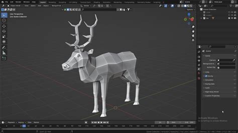 Low Poly Elk Modelling Time Lapse Youtube