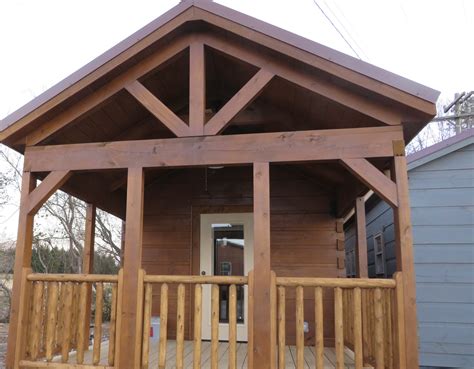 Porch Railing — Mountain View Custom Cabins - Park Model Cabins