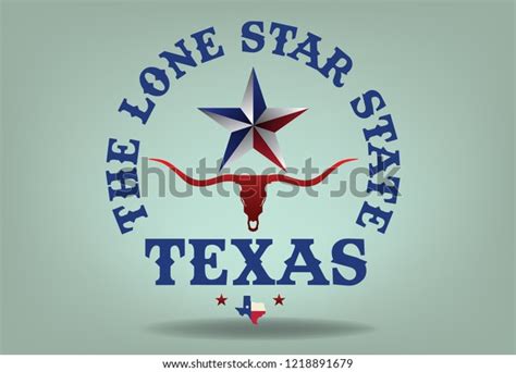 Texas Star Nickname Lone Star State Stock Vector Royalty Free