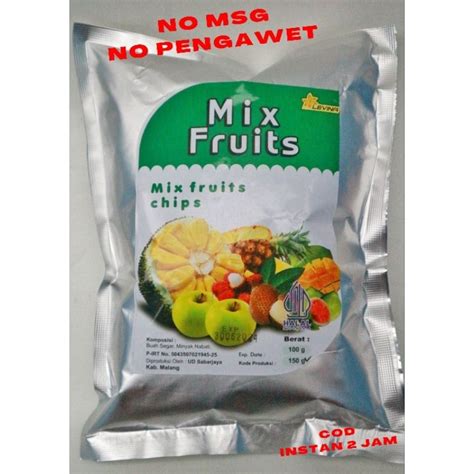 Jual CAMILAN KERIPIK BUAH OVEN MIX LEVINA FRUITS MIX CHIPS NANGKA APEL