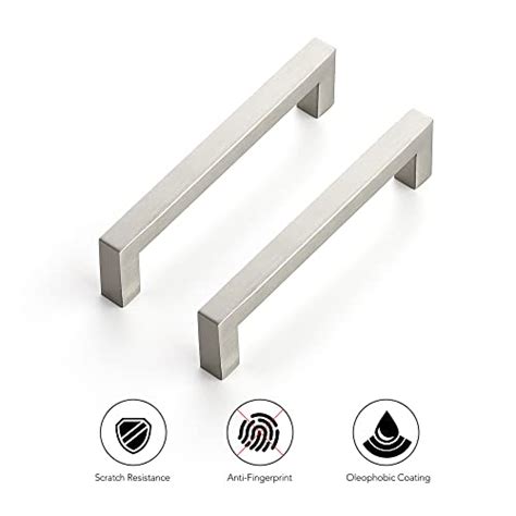 Ravinte 30 Pack 5 Inch Kitchen Square Cabinet Handles Satin Nickel