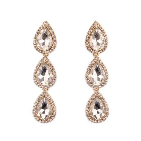 tier teardrop earrings wildbird fabric