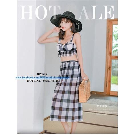 Mua SET ĐỒ BƠI BIKINI 3 CHI TIẾT CARO tại Pi Beauty Candles Warming Lamp