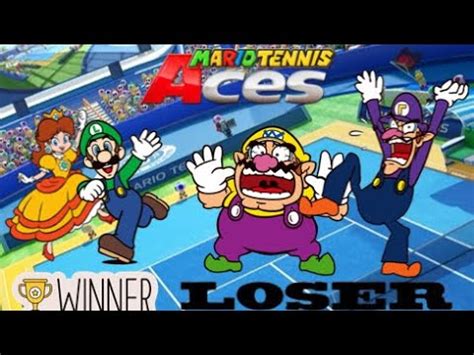 Mario Tennis Aces Wario Waluigi Loses To Daisy Luigi In Marina