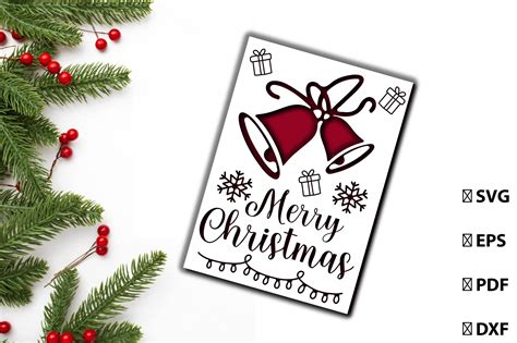 Merry Christmas Card SVG Bundle Graphic By Crafthill260 Creative Fabrica