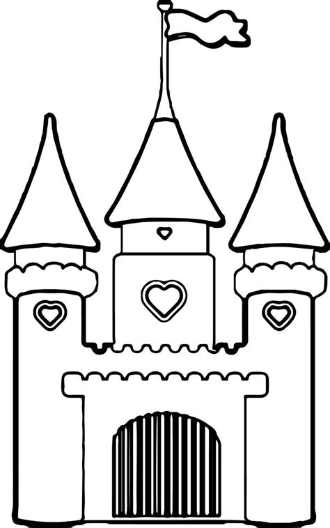 Castillo De Dibujo Simple Para Colorear Imprimir E Dibujar Dibujos