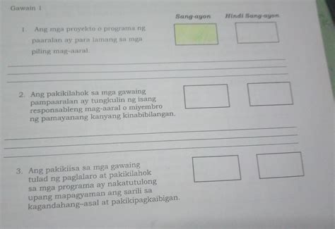 Panuto Basahin Ang Mga Sumusunod Na Pahayag Kung Sumasang Ayon Ka Sa