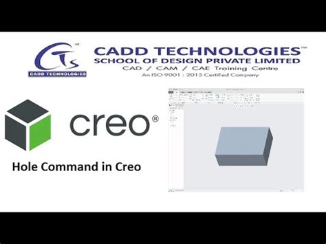 Hole Command In Creo YouTube