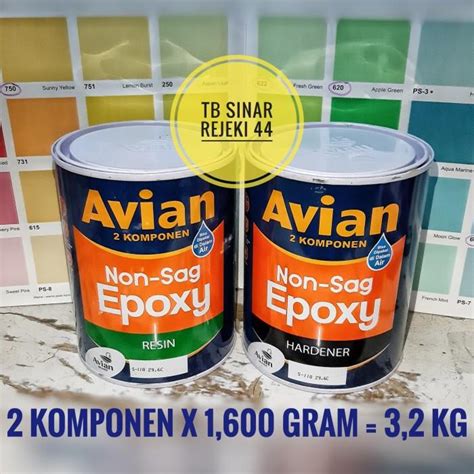 Jual Adhesive Avian Lem Epoxy Non Sag 2 Komponen X 1600 Gram Resin