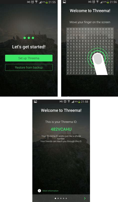 Threema ID assigned with fingerprint created by the user | Download ...