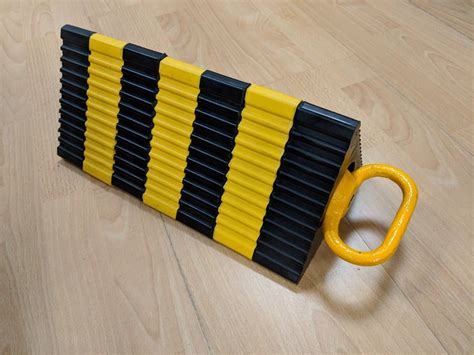 Hi Viz Yellowblack Aircraft Wheel Chock 170mm X 350mm 150mm High