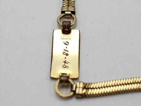 1 20 12K Gold Filled GF Signed Forstner Chain Bracelet With Monogram