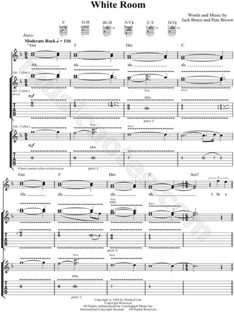 White Room Guitar Chords