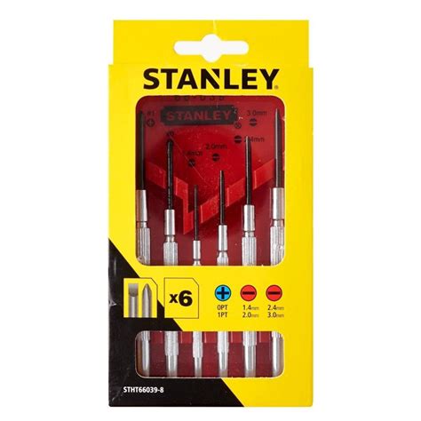 Stanley 6 Pcs Metal Precision Screwdriver Set Ntuc Fairprice