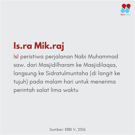 Narabahasa On Twitter Selamat Memperingati Isra Mikraj Nabi Muhammad