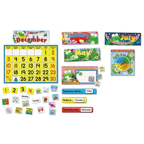 Carson Dellosa Publishing Frog Calendar Bulletin Board Set