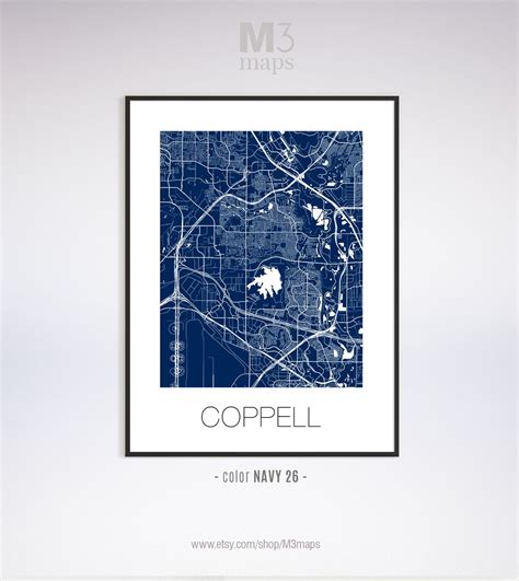 Coppell Texas Coppell TX Map Coppell Map Coppell Print | Etsy