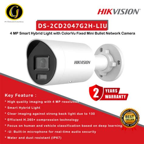 Jual Ds Cd G H Liu Hikvision Ip Cam Mp Hybrid Colorvu Bullet