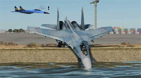 Big Jet Saw Mig 29 Drinking Water At The Ocean By Youtubeguytheartist