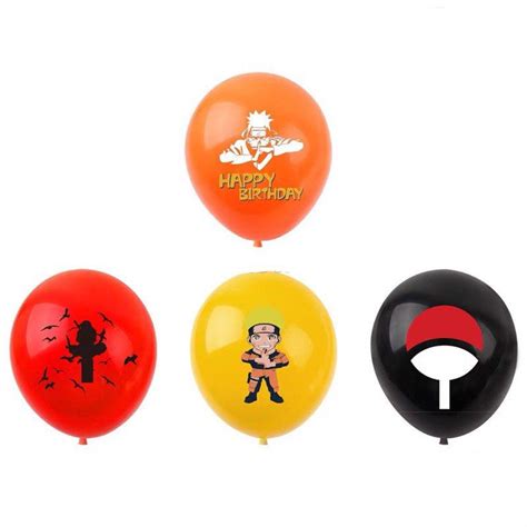 Naruto Akatsuki Kira Anime Balloons Set Birthday Party Decoration Banner Balloon Cake Toppers