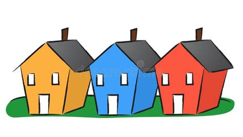 Houses In A Row Stock Vector Image Of Illustration Colorful 39581564