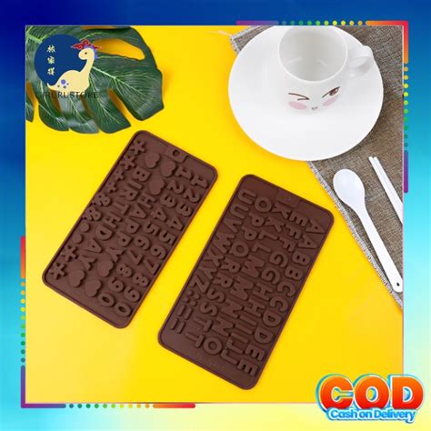 Jual 2 Pcs Cetakan Silikon Kue Cokelat Puding Huruf Dan Angka Happy