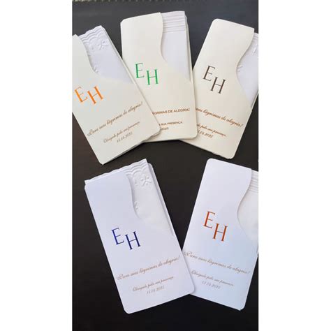 Lagrimas de Alegria Envelope Gravação em Hot Stamping