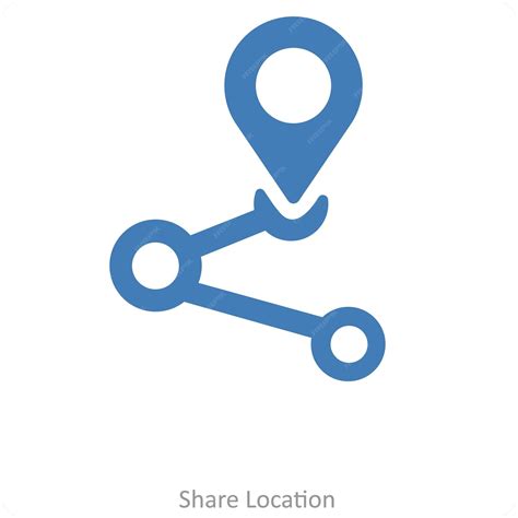 Premium Vector | Share location and place icon concept