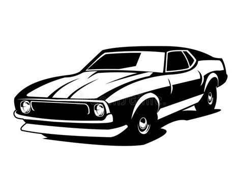 Black White Ford Mustang Stock Illustrations – 142 Black White Ford ...