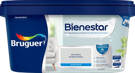 Pintura Interior Bienestar Bruguer Mate L Gris Rtico Leroy Merlin