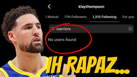 URGENTE Klay Thompson PARA De Seguir O Golden State Warriors