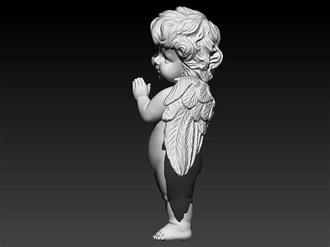 Praying Baby Angel Statue Sculpture Jewelry Gold 3d Model 3d Printable