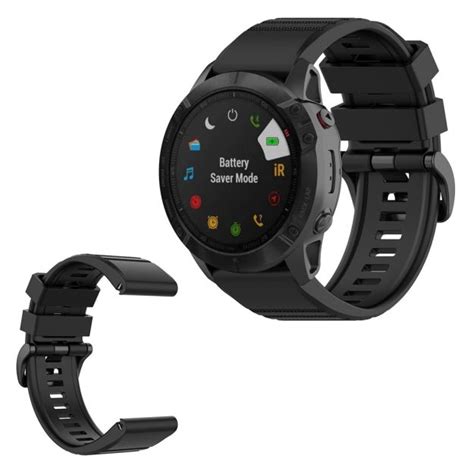 Garmin Fenix 6X Holdbar Klokkereim Svart