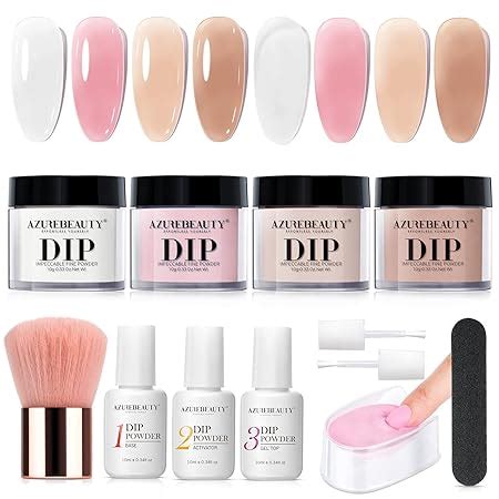 Amazon Azurebeauty Pcs Dip Powder Nail Kit Summer Translucent