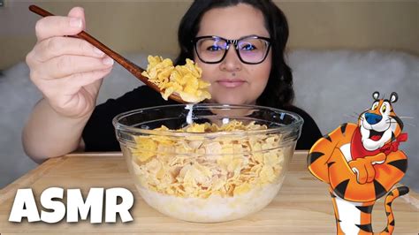 ASMR FROSTED FLAKES CEREAL EXTREME CRUNCH EATING SHOW Liz Eats