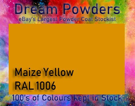 MAIZE YELLOW RAL 1006 GLOSS 1kg Powder Coat Coating Refurbishment Alloy