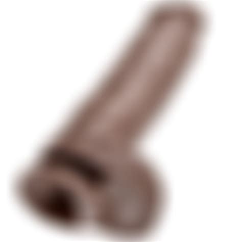 King Cock Pene Realístico con Testículos 28 cm Marrón Pipedream Dildo