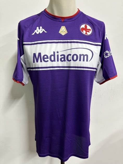 Vlahovic S Fiorentina Worn Shirt Charitystars