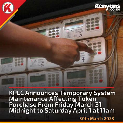 Kenyans Co Ke On Twitter KPLC Announces Temporary System Maintenance