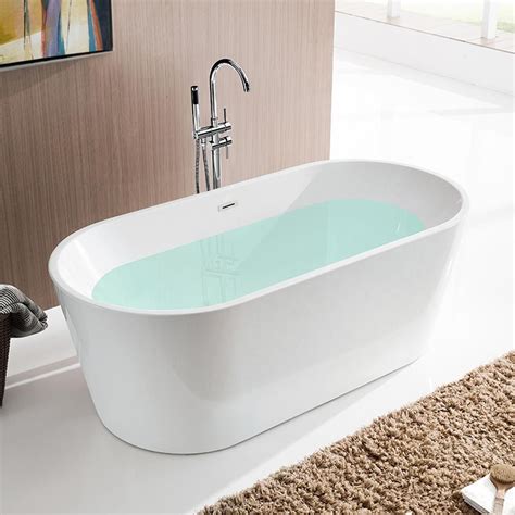 Vanity Art Bordeaux 59 In Acrylic Flatbottom Freestanding Bathtub In