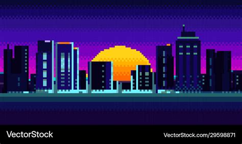 Neon City Pixel Art