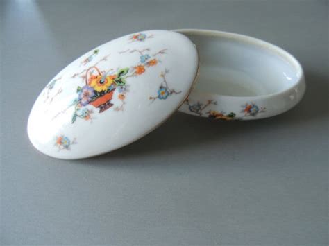 Bonbonni Re Boite Bijoux En Porcelaine De Limoge Motif Floral