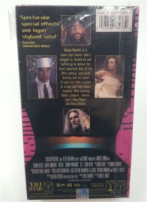 Johnny Mnemonic Vhs 1995 Sealed Orange Tape Rare Fine Condition Keanu