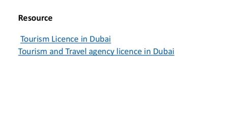 Travel And Tourism License In Dubai Pptx