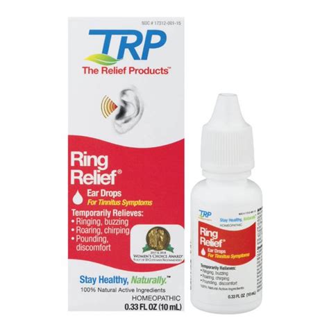 The Relief Products® Ring Relief® Ear Drops 0 33 Fl Oz