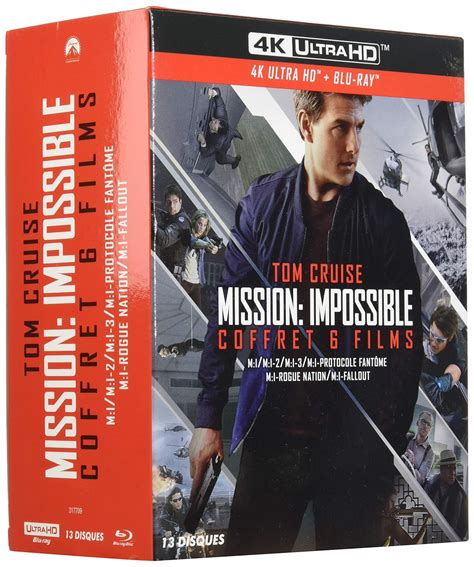 Coffret Mission Impossible Films K Ultra Hd Blu Ray Fr Import